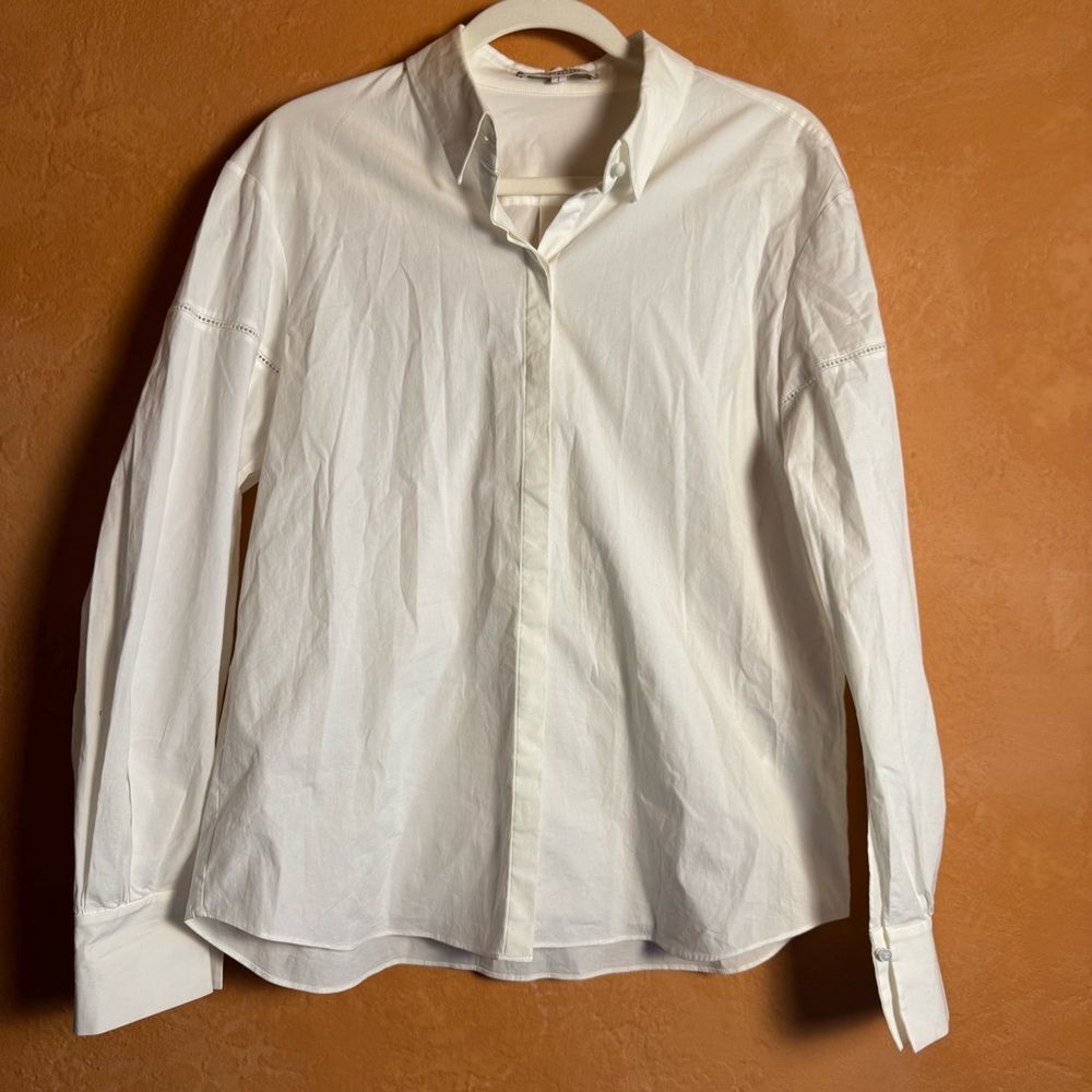 Dorothee Schumacher White Cotton Button Down Blouse US 6 (Size 2)